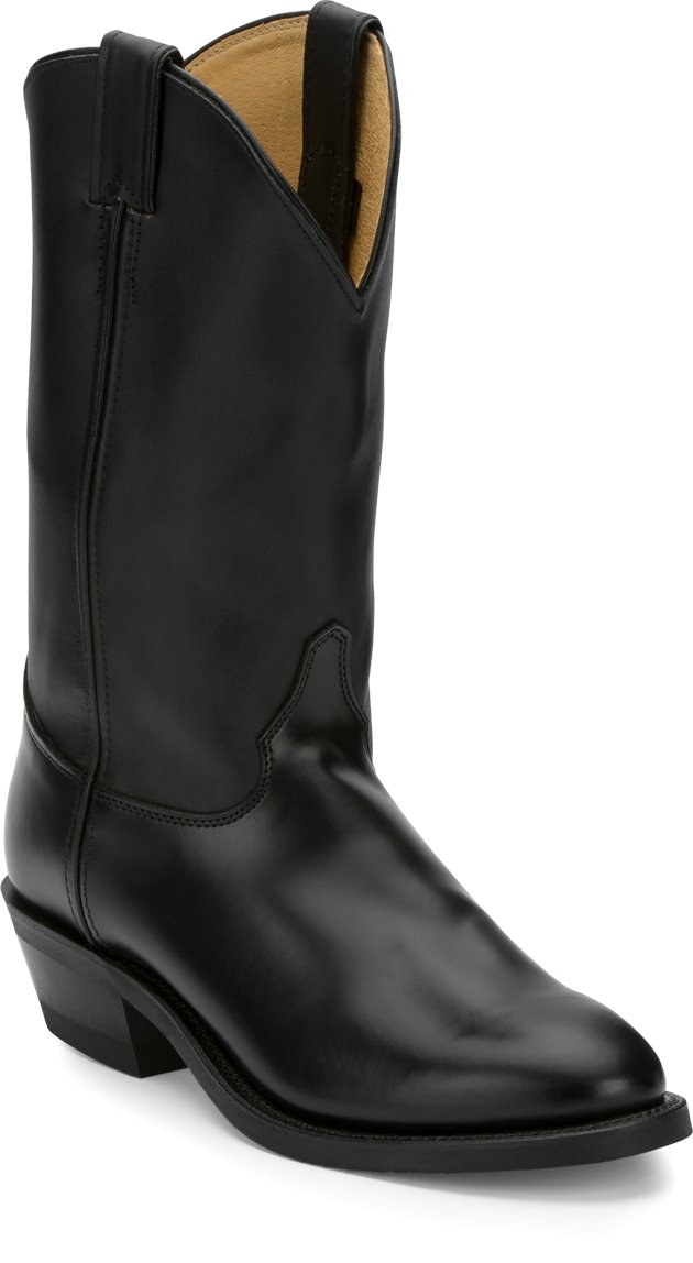 Justin black cowboy outlet boots